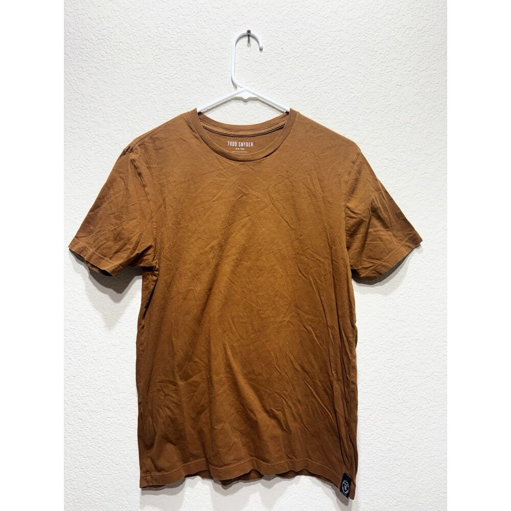Todd Snyder T Shirt Small Mustard Yellow Brown